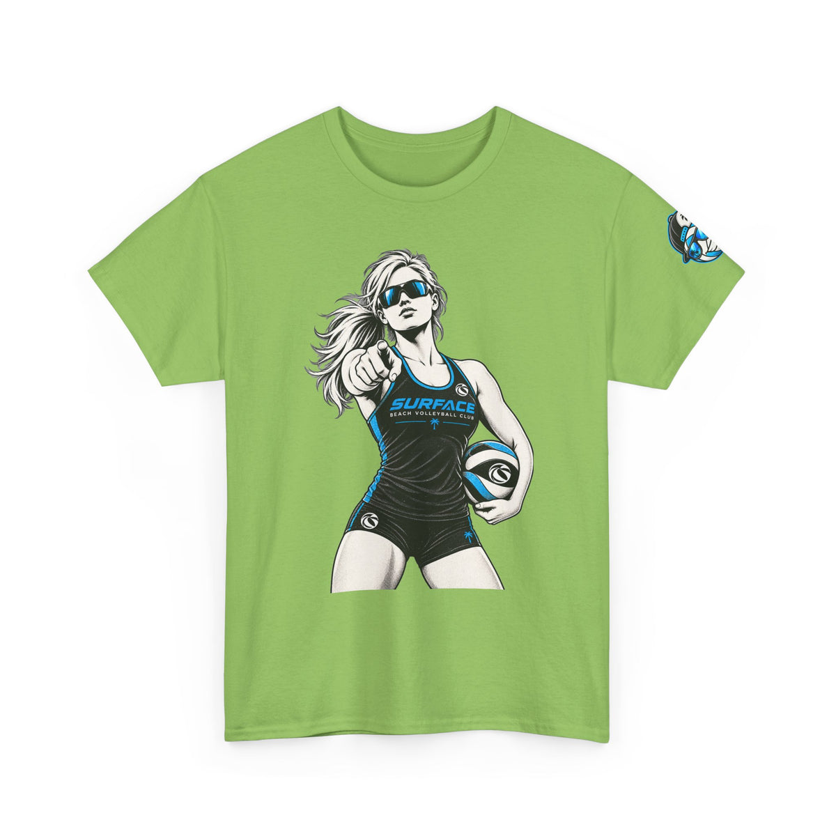 Volleyball Player Graphic Tee — Fierce Female Athlete Design