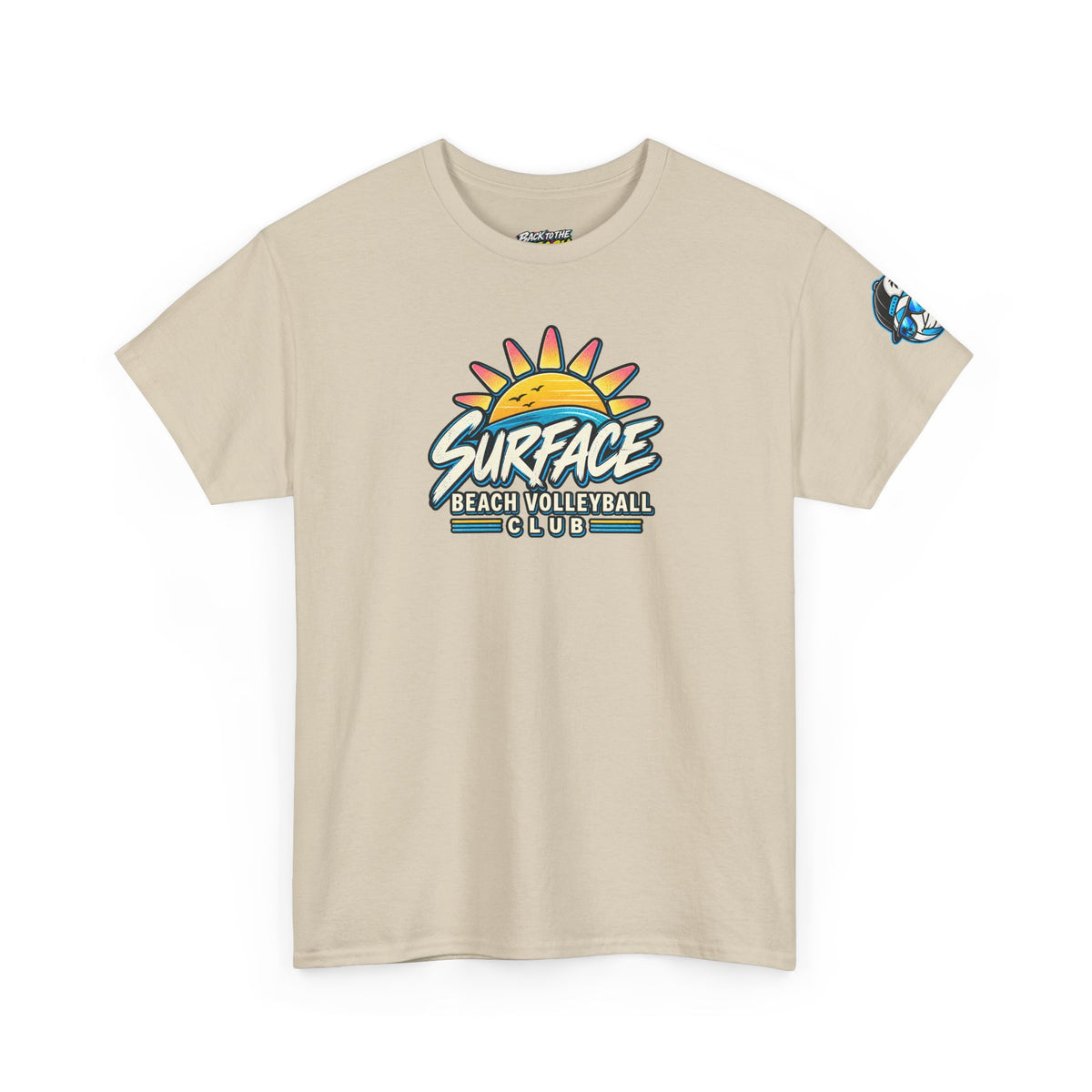Beach Volleyball Tee — "Surface" Sunset Surface Club Graphic T-Shirt