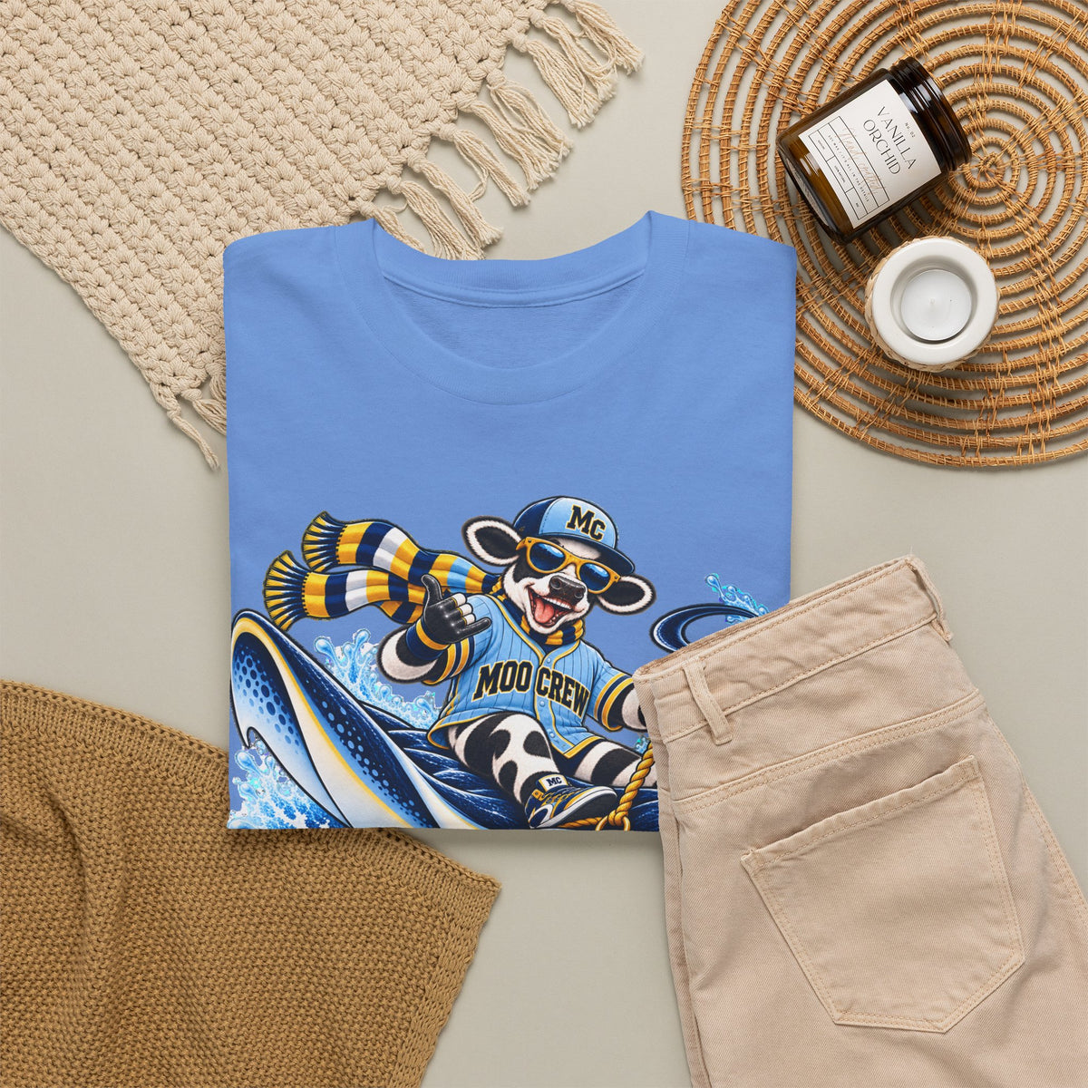 Moo Crew In 4 Retro WI Teams Graphic Tee