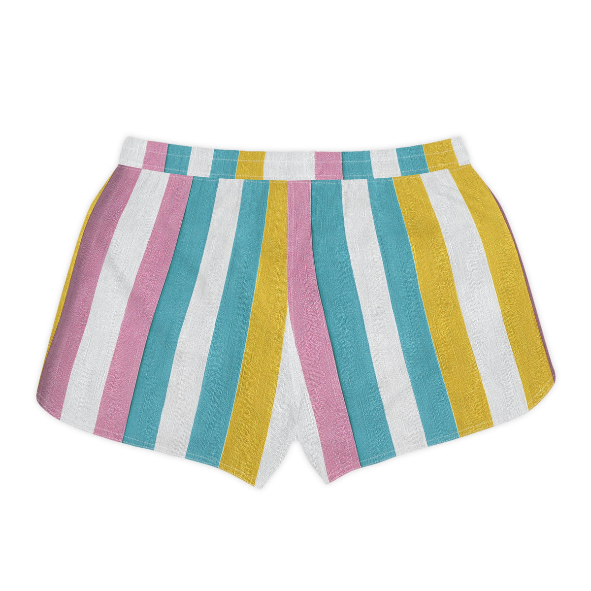 Bahama Mama Inspired Vertical Stripe Women's Casual Shorts — Nautical Summer Lounge Shorts
