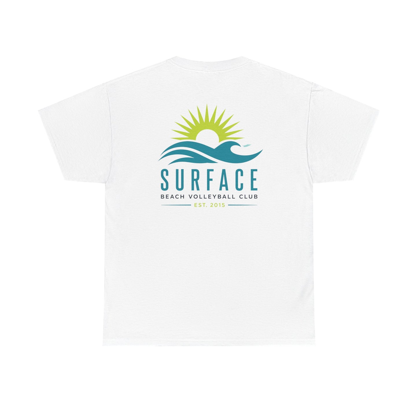 Surface Beach Volleyball Club Tee — Surf Wave & Sun Graphic T-Shirt