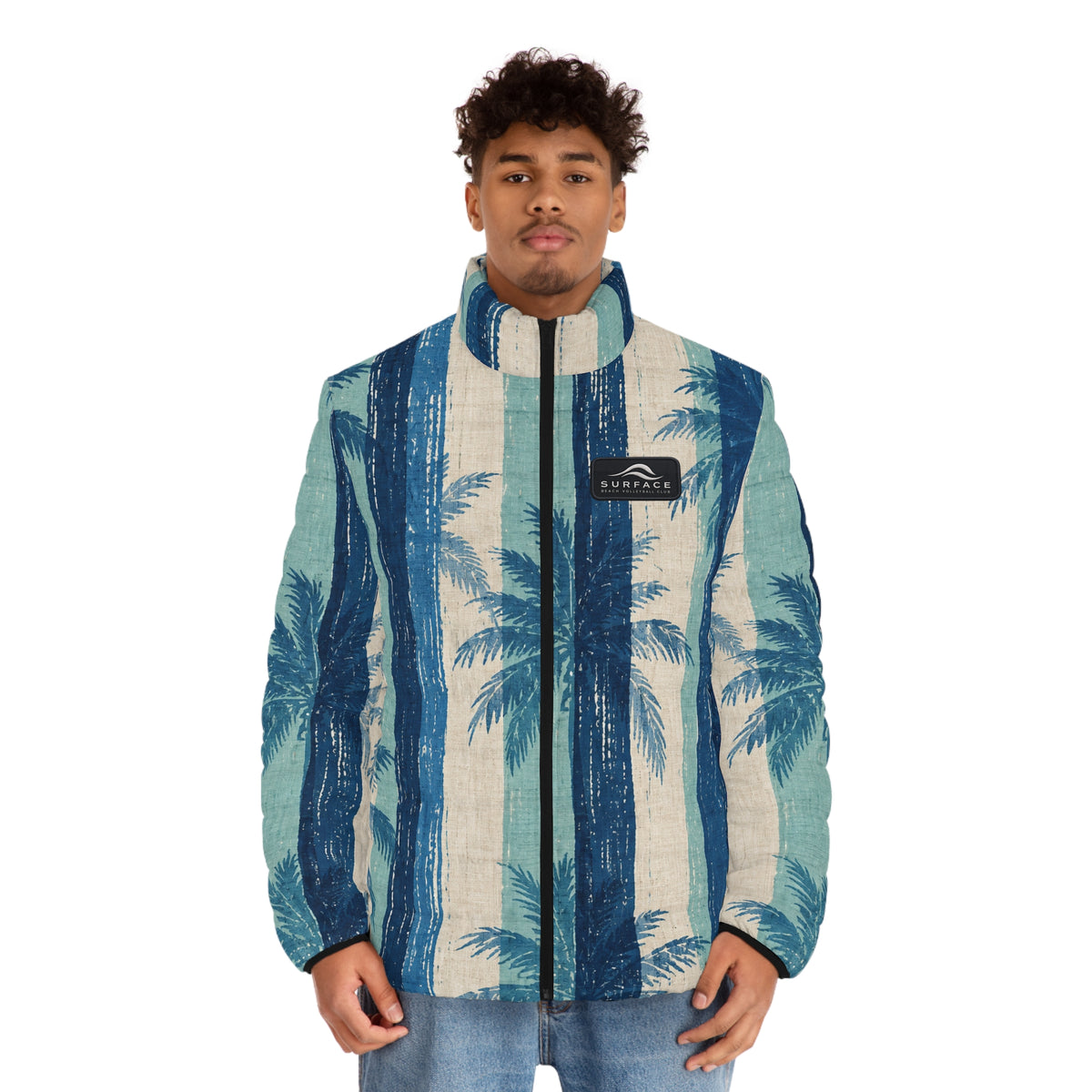Tropical Palm Tree Puffer Jacket