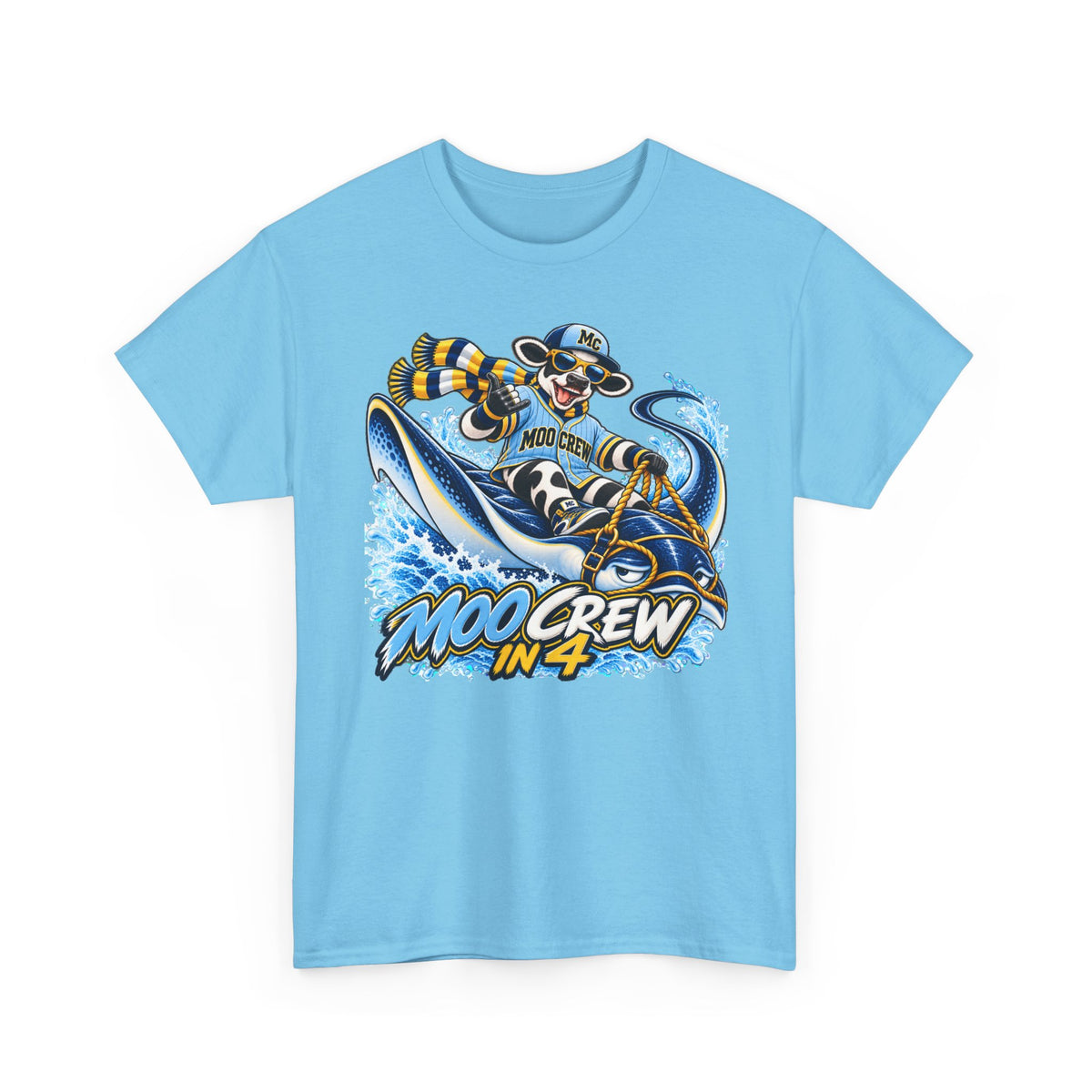 Moo Crew In 4 Retro WI Teams Graphic Tee