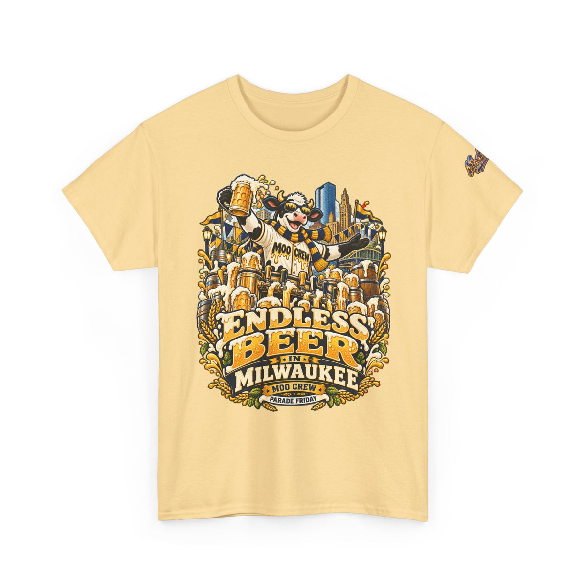 Moo Crew Endless Beer Milwaukee Graphic Tee