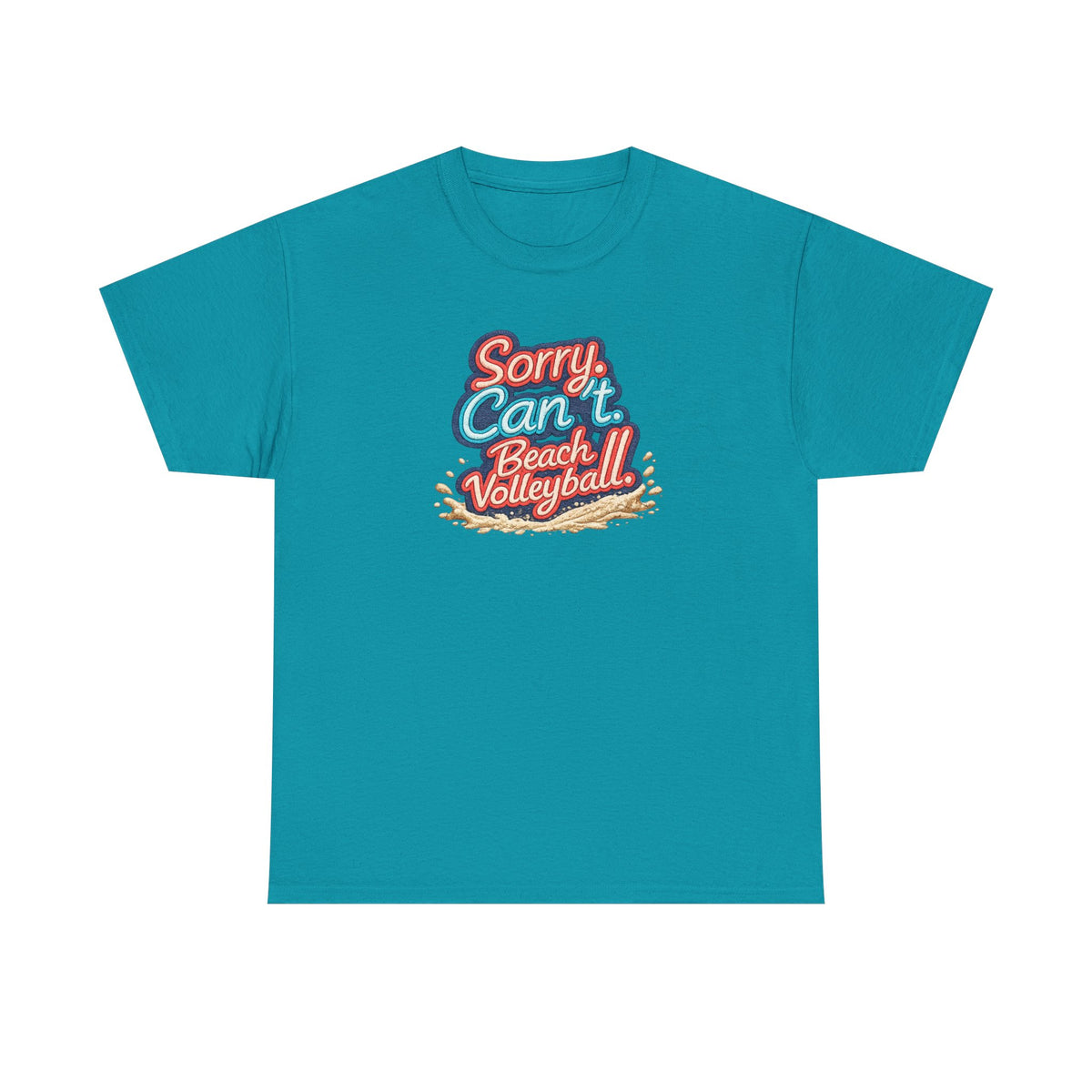 Beach Volleyball Tee — "Sorry, Can't. I’ve Got Beach Volleyball" Retro Graphic